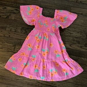 Old Navy Pink Smocked Tiered Sundress